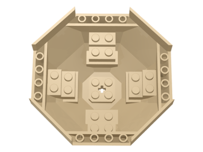 Cockpit 10 x 10 x 4 Octagonal in Tan