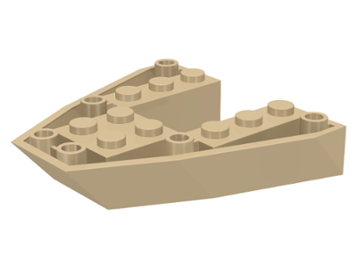 Brick Wedged, Sloped Inverted 6 x 6 x 1 Boat Bow in Tan