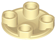 Plate Round 2 x 2 with Rounded Bottom [Boat Stud] in Tan