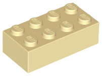 Brick 2 x 4 in Tan