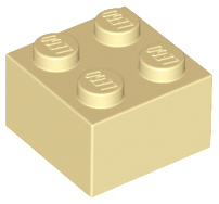 Brick 2 x 2 in Tan
