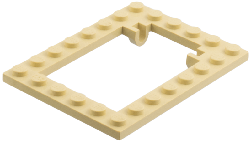 Plate Special 6 x 8 Trap Door Frame Horizontal in Tan