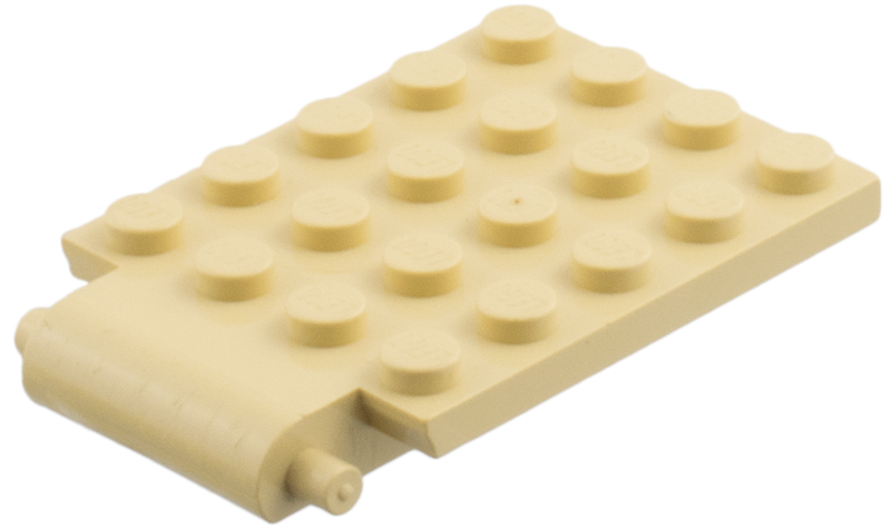 Plate Special 4 x 6 x 2/3 with Trap Door Hinge in Tan