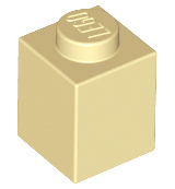Brick 1 x 1 in Tan