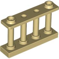 Fence Spindled 1 x 4 x 2 [2 Top Studs] in Tan