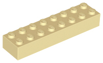 Brick 2 x 8 in Tan