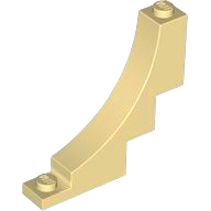 Brick Curved 1 x 5 x 4 Inverted in Tan