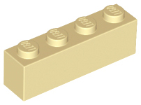 Brick 1 x 4 in Tan