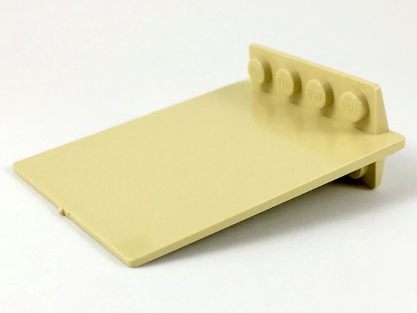 Door 2 x 5 x 5 Swivel, Flat Base in Tan