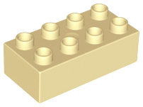 Duplo Brick 2 x 4 in Tan
