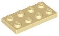 Plate 2 x 4 in Tan