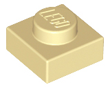 Plate 1 x 1 in Tan