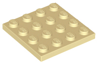 Plate 4 x 4 in Tan