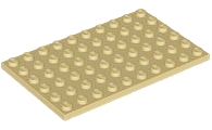 Plate 6 x 10 in Tan