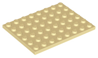 Plate 6 x 8 in Tan
