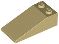 Brick Sloped 18° 4 x 2 in Tan