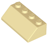 Brick Sloped 45° 2 x 4 in Tan
