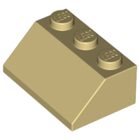 Brick Sloped 45° 2 x 3 in Tan