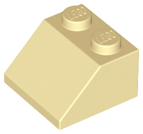 Brick Sloped 45° 2 x 2 in Tan