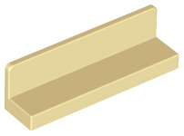 Panel 1 x 4 x 1 with Rounded Corners [Thin Wall] in Tan