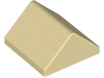 Brick Sloped 45° 2 x 2 Double in Tan