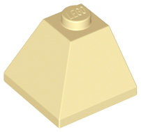 Brick Sloped 45° 2 x 2 Double Convex in Tan