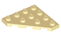 Wedge Plate 4 x 4 Cut Corner in Tan