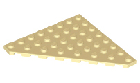 Wedge Plate 8 x 8 Cut Corner in Tan