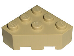 Brick Wedged 3 x 3 Cut Corner in Tan