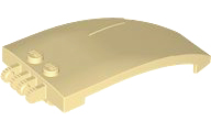 Windscreen 8 x 4 x 2 Curved Taper with Locking Dual 2 Fingers in Tan