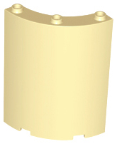 Panel 4 x 4 x 6 Quarter Cylinder in Tan