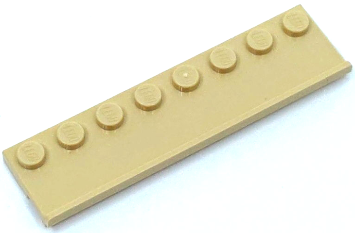 Plate Special 2 x 8 with Door Rail in Tan