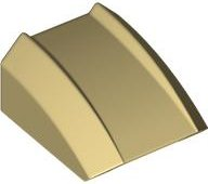 Brick Curved 2 x 2 with Lip, No Studs in Tan