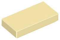 Tile 1 x 2 with Groove in Tan