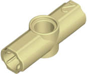 Technic Axle and Pin Connector Angled #2 - 180° in Tan