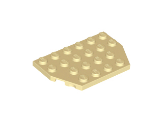 Wedge Plate 4 x 6 Cut Corners in Tan