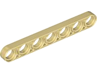 Technic Beam 1 x 7 Thin in Tan