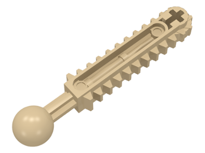 Technic Gear Rack Double with Ball Joint in Tan