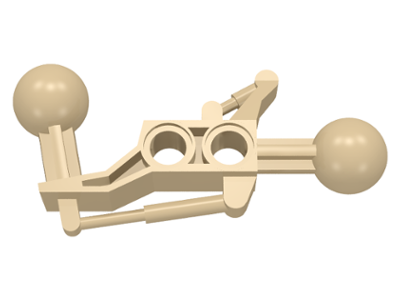 Large Figure Skeletal, Limb, Angular, 2 x 7 with 2 Ball Joints in Tan