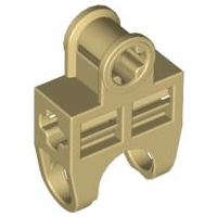 Technic Axle Connector 2 x 3 with Ball Socket, Open Sides in Tan