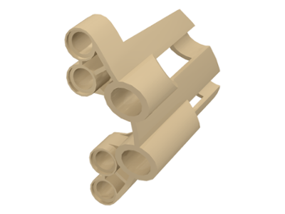 Technic Panel Fairing # 2 Large Short, Large Holes, Side B in Tan
