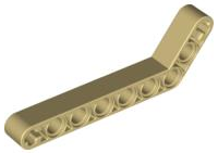Technic Beam 1 x 9 Bent (7 - 3) Thick in Tan
