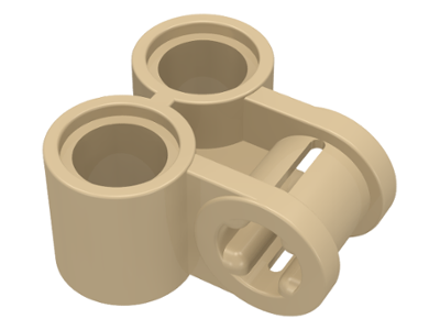 Technic Axle and Pin Connector Perpendicular Double in Tan