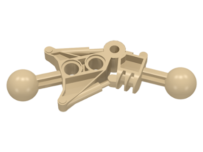 Large Figure Skeletal, Limb, Angular with 2 Ball Joints, and 2 Holes (Toa) in Tan