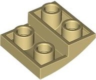 Brick Curved Inverted 2 x 2 x 2/3 in Tan