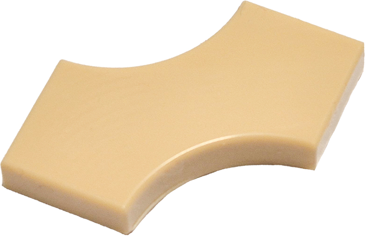 Tile Special 2 x 2 with 2 Quarter Round Cutouts in Tan