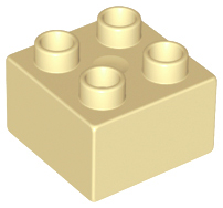 Duplo Brick 2 x 2 in Tan