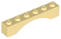 Brick Arch 1 x 6 in Tan
