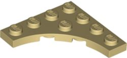 Plate Special 4 x 4 with 3 x 3 Quarter Round Cutout in Tan