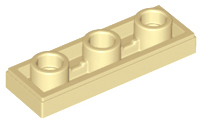 Tile Special 1 x 3 Inverted with Center Hole in Tan